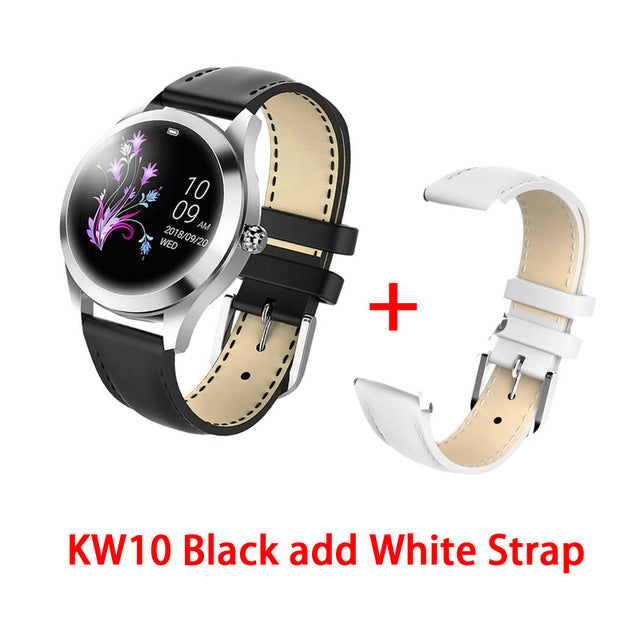 KW10 IP68 Waterproof Smart Watch Women Lovely Bracelet Heart Rate Monitor Sleep Monitoring Smartwatch Connect IOS Android PK S3