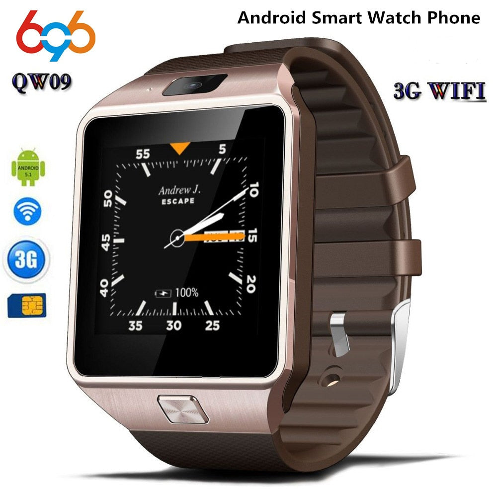 696 QW09 Smart Watch Fitness Sleep Tracker Band 512MB/4GB Bluetooth 4.0 Real-Pedometer SIM Card qw09 Smartwatch