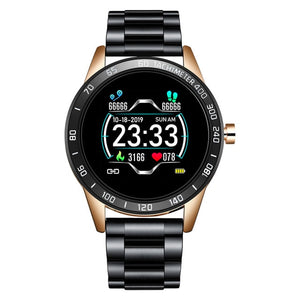 LIGE New Smart Watch Men Pedometer Heart Rate Blood Pressure Monitor Waterproof Steel Belt Smartwatch Sport Multifunction Mode